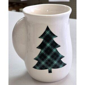 Ceramic Holiday Plaid Tree Mug 14oz Giftcraft Microwave & Dishwasher Safe